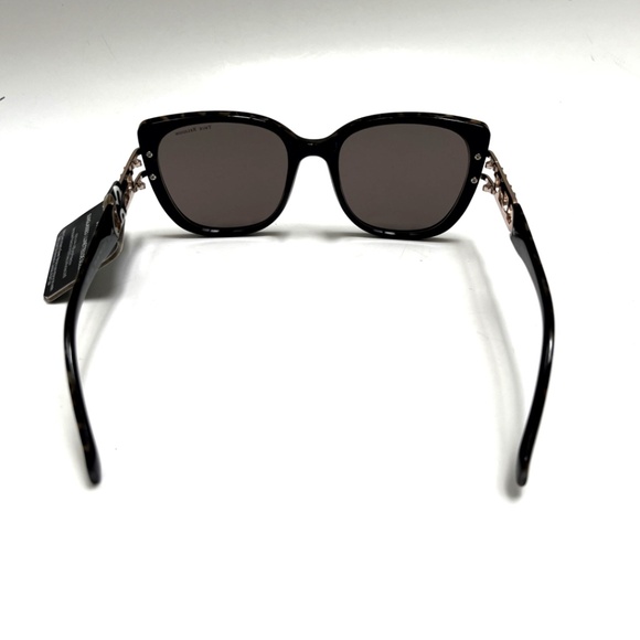 New TRUE RELIGION Leopard Cat Eye Rhinestones Sunglasses Acetate Logo Gold main image 5